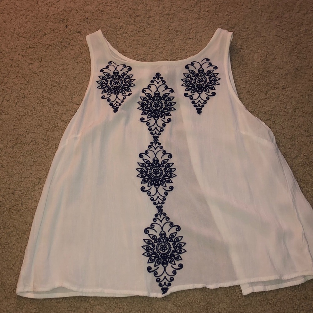 white tank top